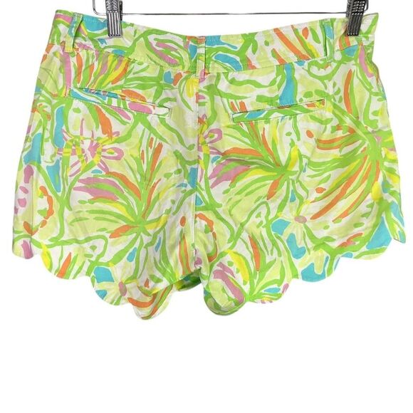 Lilly Pulitzer The Buttercup Short Women 6 Green Multi Callahan Floral Scalloped - Picture 5 of 8